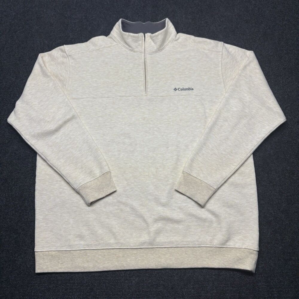 Columbia Sportswear Hart Mountain II 1/4 Zip Sweatshirt Mens XXL Muted Yellow